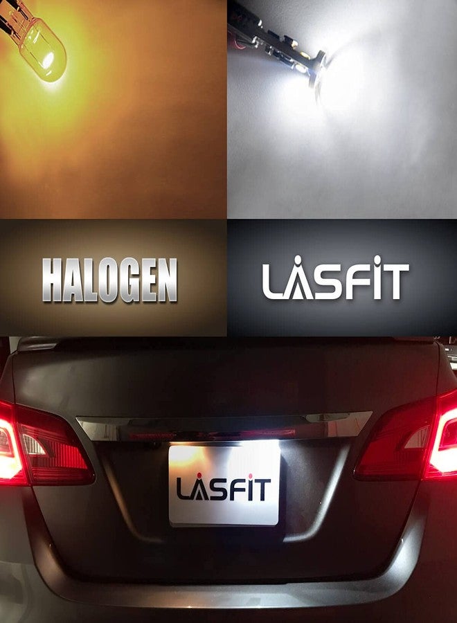 LASFIT مصباح LASFIT 194 LED أبيض 6000 كلفن، T10 168 2825 W5W بديل لمصابيح السقف، ومصابيح الأبواب، ومصابيح الترحيب، ومصابيح لوحة الترخيص، ومصابيح صندوق السيارة - فائق السطوع (عبوة من قطعتين) - Image 5